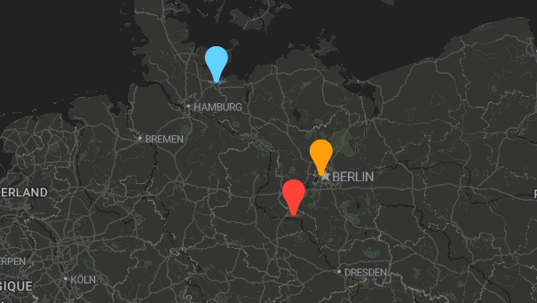 Map of company locations