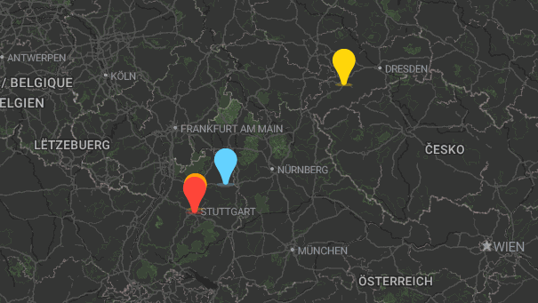 Map of company locations