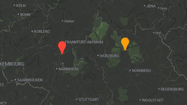 Map of company locations