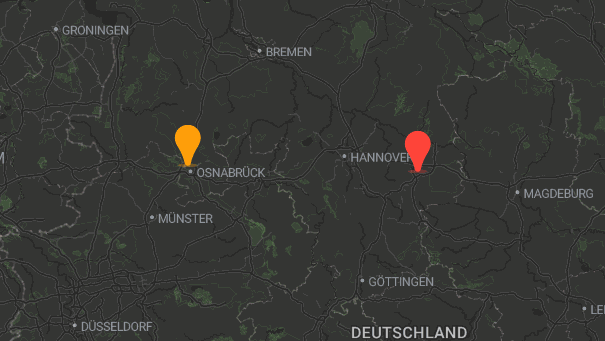 Map of company locations