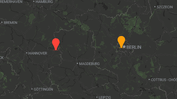 Map of company locations