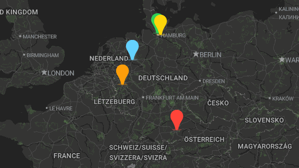 Map of company locations