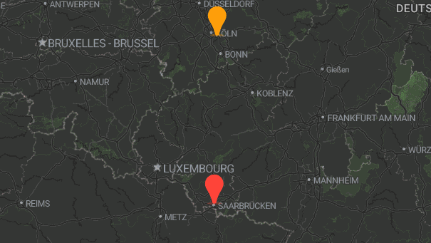 Map of company locations