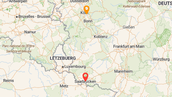 Map of company locations