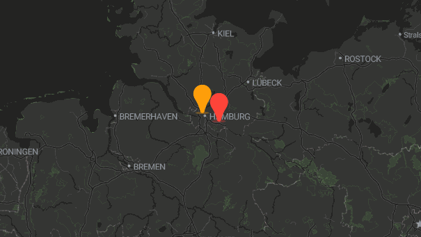 Map of company locations