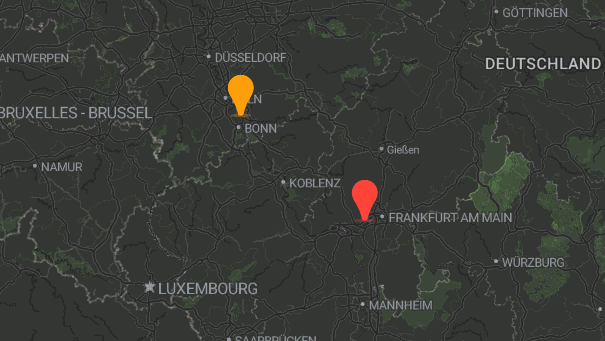 Map of company locations