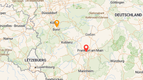 Map of company locations