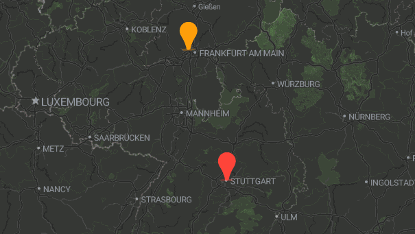 Map of company locations