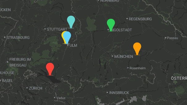 Map of company locations