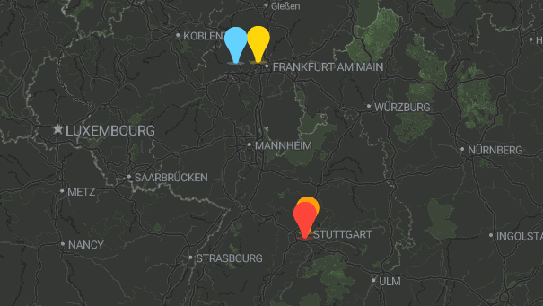 Map of company locations