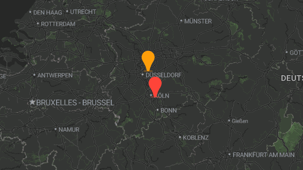 Map of company locations