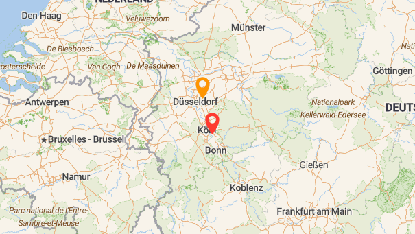 Map of company locations