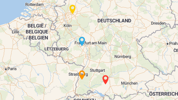 Map of company locations