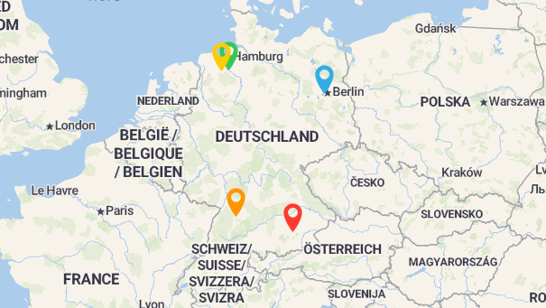 Map of company locations