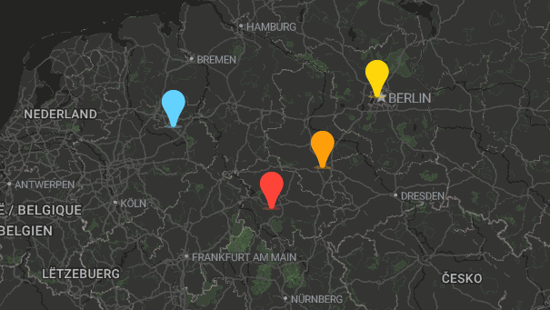 Map of company locations