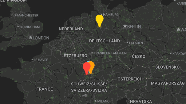 Map of company locations