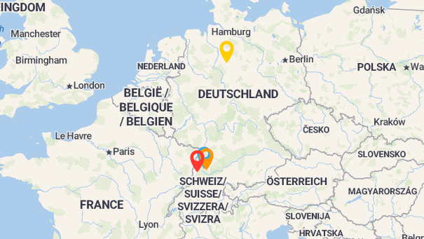 Map of company locations