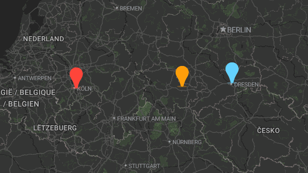 Map of company locations