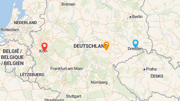 Map of company locations