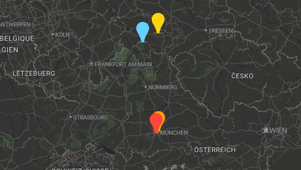 Map of company locations