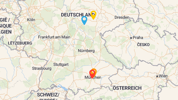 Map of company locations