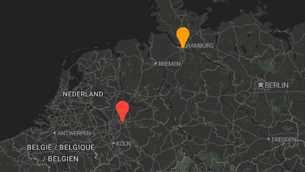 Map of company locations