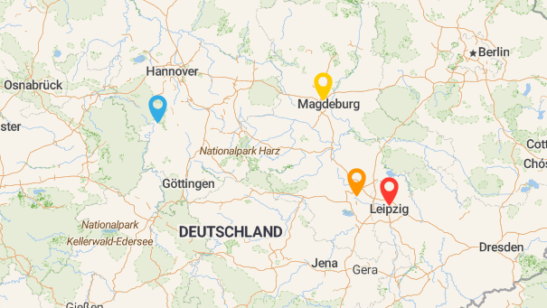 Map of company locations