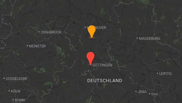 Map of company locations
