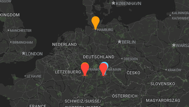 Map of company locations