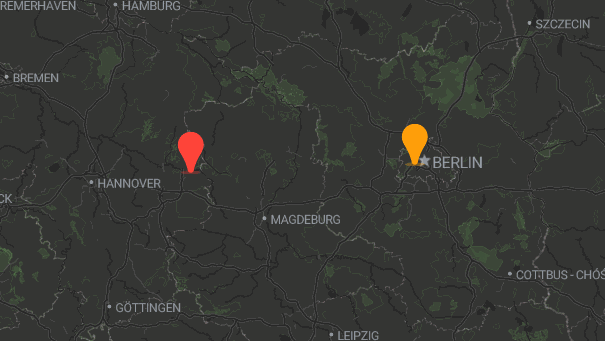 Map of company locations