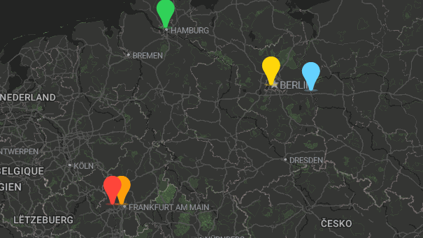 Map of company locations