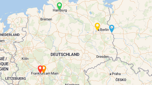 Map of company locations