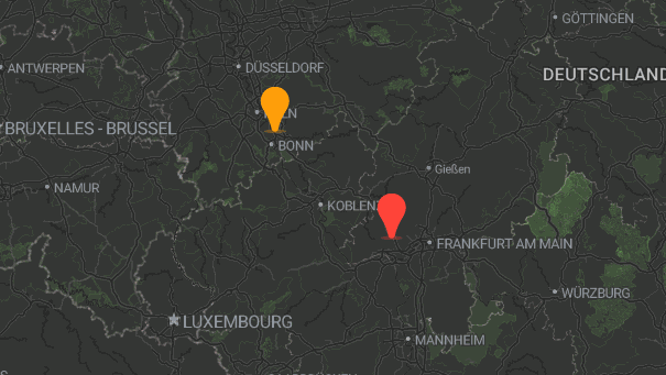 Map of company locations