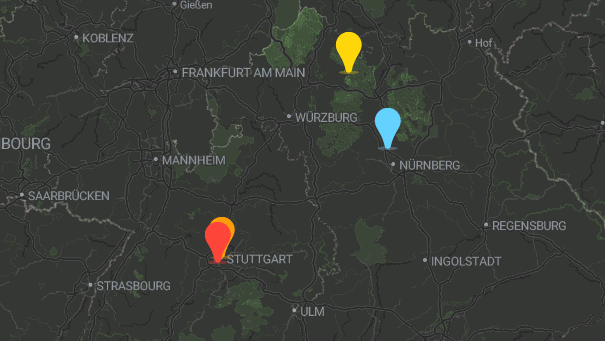 Map of company locations