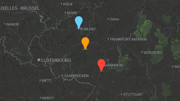 Map of company locations