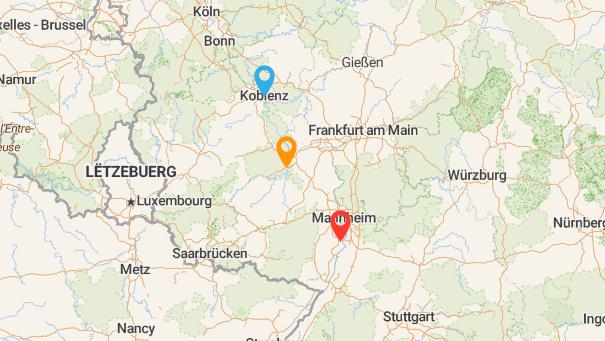 Map of company locations