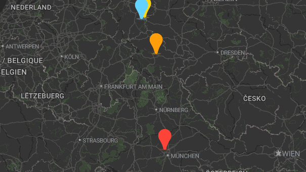 Map of company locations
