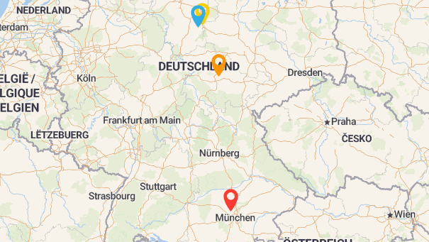 Map of company locations