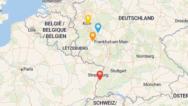 Map of company locations