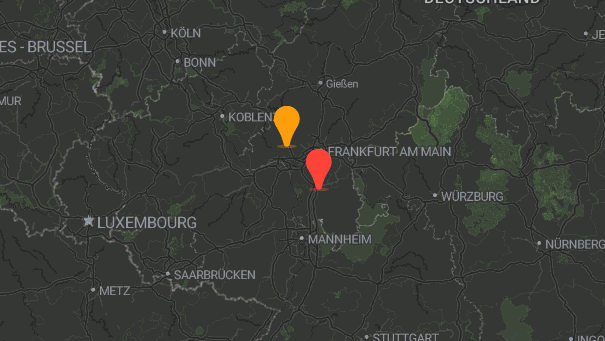 Map of company locations
