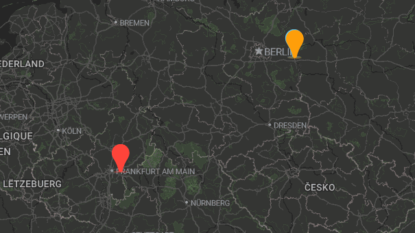 Map of company locations