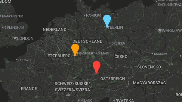 Map of company locations