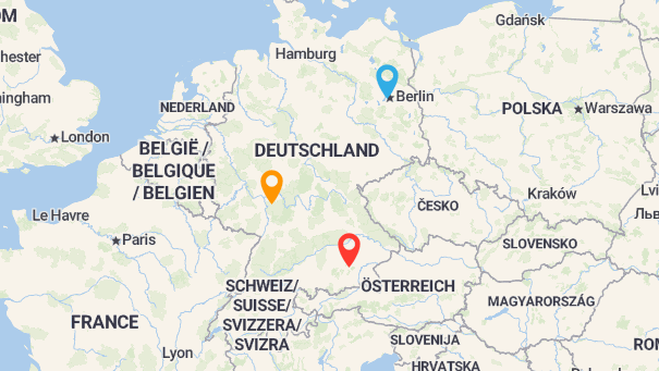 Map of company locations