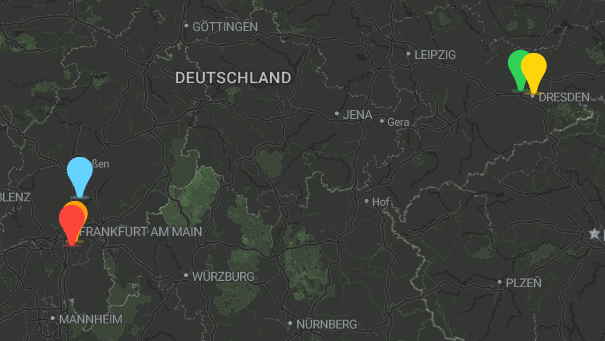 Map of company locations