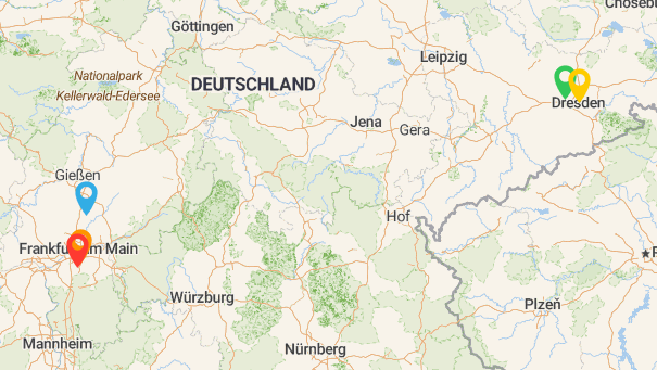 Map of company locations