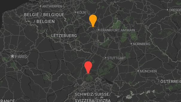 Map of company locations