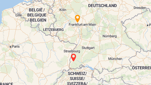 Map of company locations