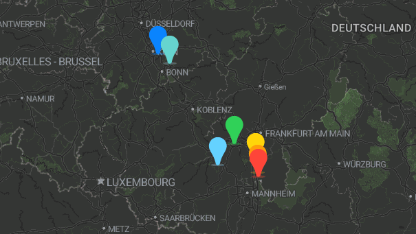 Map of company locations