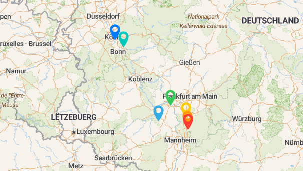 Map of company locations