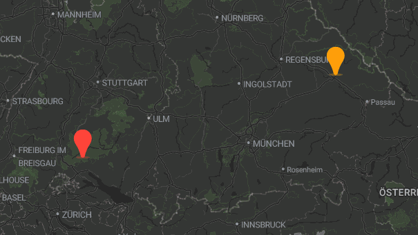 Map of company locations